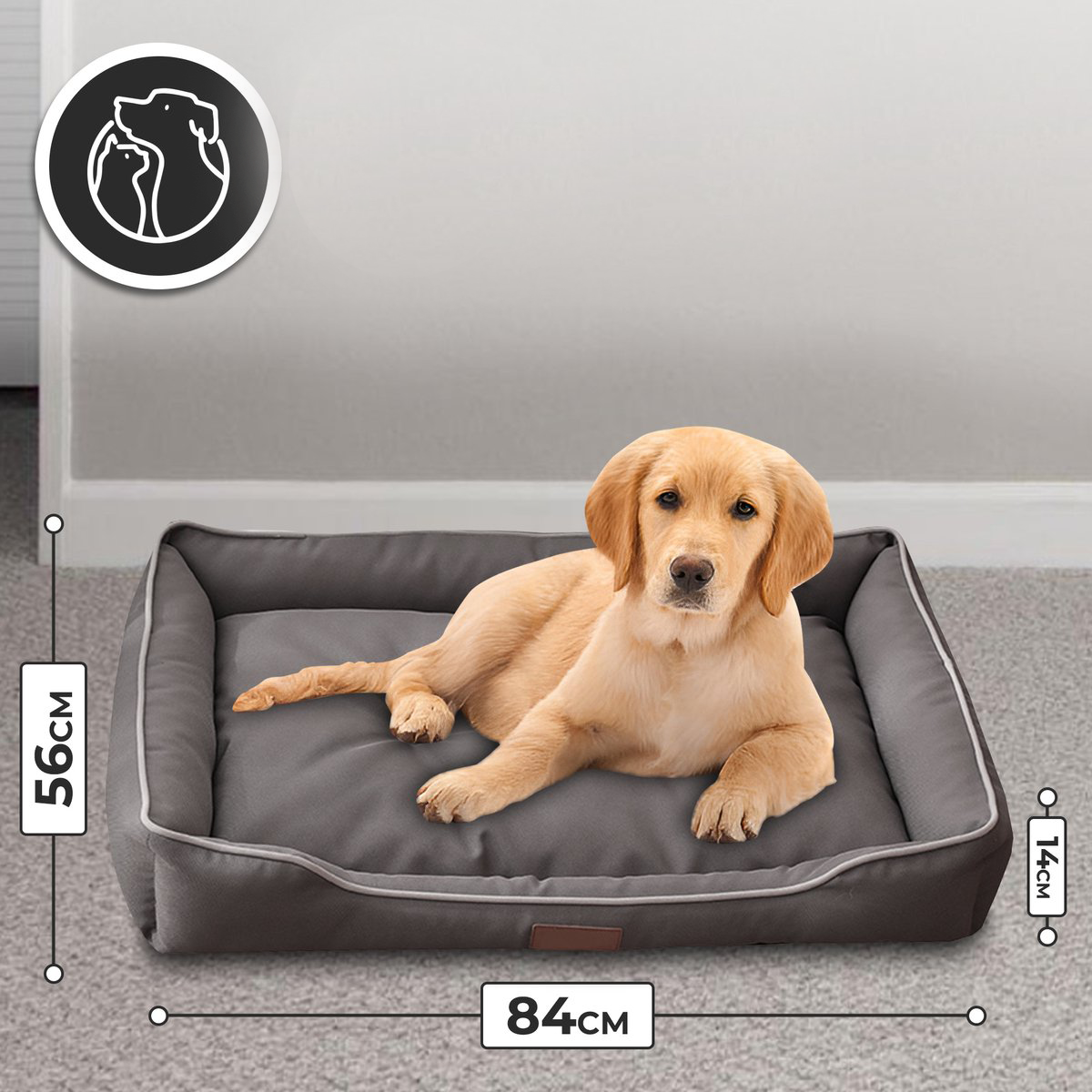 Edged Calming Pet Bed